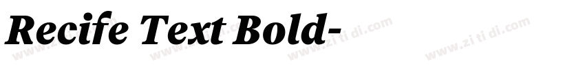 Recife Text Bold字体转换 Recife Text Bold字体转换